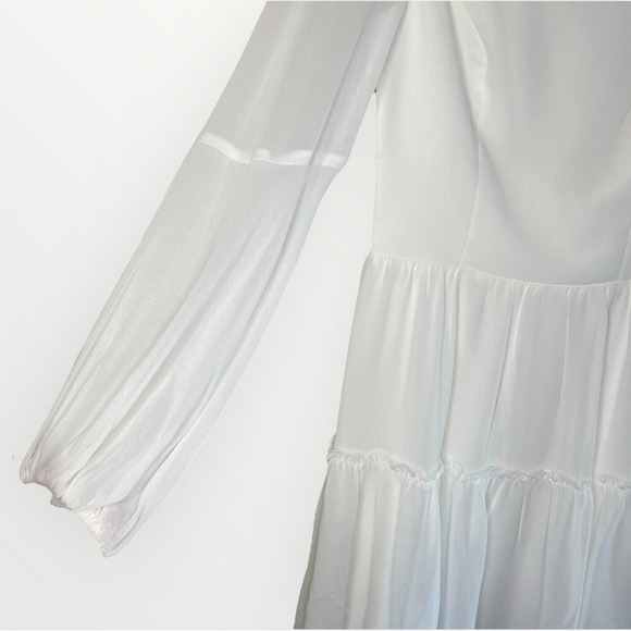 NWT DRESS THE POPULATION Paola Fit & Flare White Mini Dress, Small. $158 - Picture 5 of 11